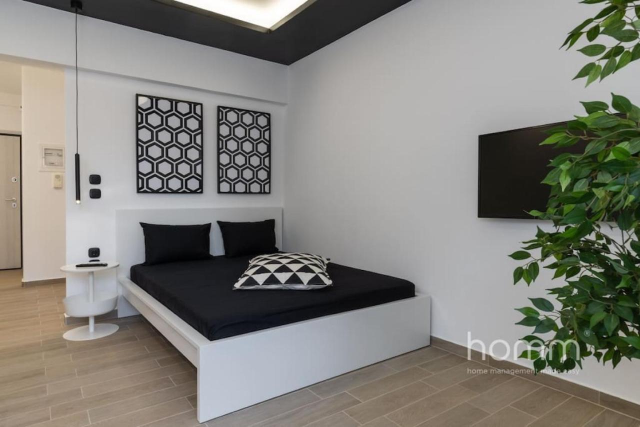 34Sqm Minimal Homm Apartment With Acropolis View Athén Kültér fotó